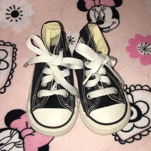 High top black baby Converse Size 3